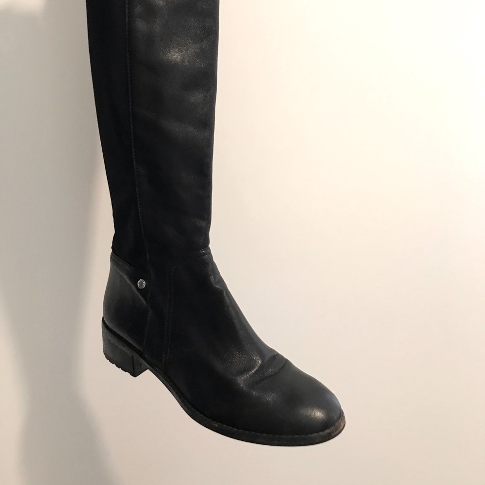 Michael Kors leather stretch boots